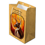 Whitetail Deer Autumn Gold Medium Cadeauzakje (Achterkant Gekanteld)