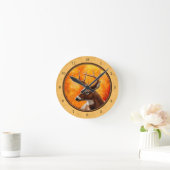 Whitetail Deer Autumn Gold Ronde Klok (Huis)