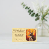 Whitetail Deer Autumn Gold Visitekaartje (Staand voorkant)
