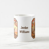 Whitetail Deer Autumn Maple Tree Koffiemok (Center)