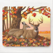 Whitetail Deer Autumn Maple Tree Muismat (Voorkant)