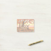 Whitetail Deer Autumn Maple Tree Post-it® Notes (Op bureau)