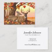 Whitetail Deer Autumn Maple Tree Visitekaartje (Voorkant / Achterkant)
