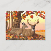 Whitetail Deer Autumn Maple Tree Visitekaartje (Voorkant)