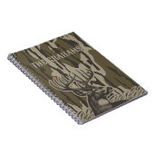 Whitetail Deer Bottomland Camo Deer Aangepaste naa Notitieboek (Rechterzijde)