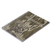 Whitetail Deer Bottomland Camo Deer Aangepaste naa Notitieboek (Linkerzijde)