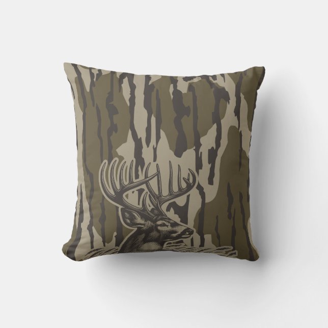 Whitetail Deer Bottomland Camo Deer Hunting Camo Kussen (Voorkant)