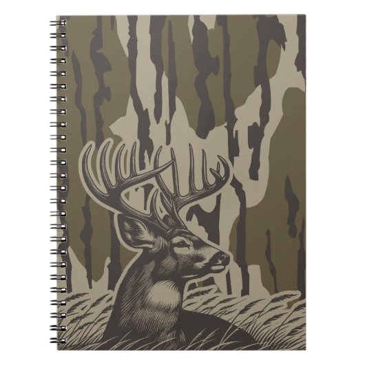Whitetail Deer Bottomland Camo Deer Hunting Camo Notitieboek (Voorkant)