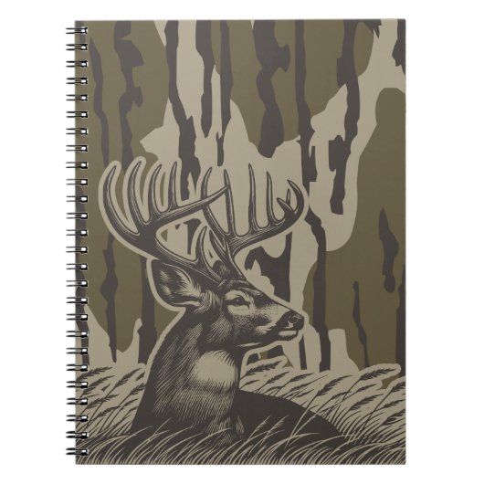 Whitetail Deer Bottomland Camo Deer Hunting Camo Notitieboek (Voorkant)