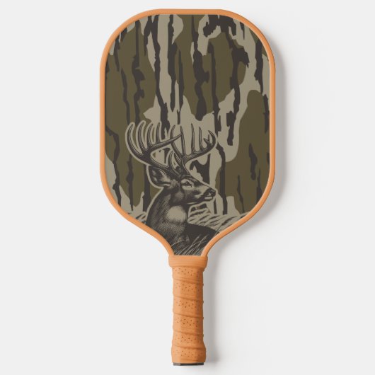 Whitetail Deer Bottomland Camo Deer Hunting Camo Pickleball Paddle (Voorkant)