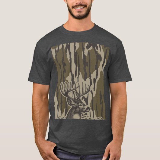 Whitetail Deer Bottomland Camo Deer Hunting Camo T-shirt (Voorkant)