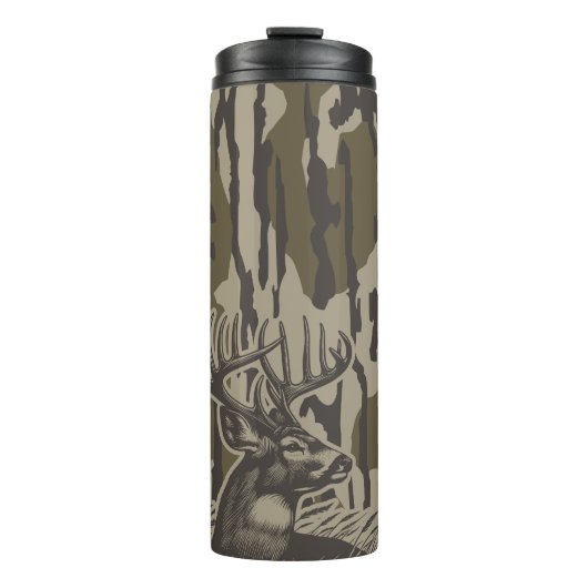 Whitetail Deer Bottomland Camo Deer Hunting Camo Thermosbeker (Voorkant)