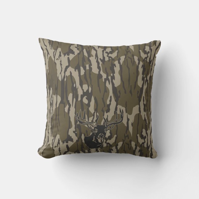 Whitetail Deer Bottomland Camo Hunting Camo Kussen (Voorkant)