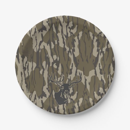 Whitetail Deer Bottomland Camo Hunting Camo Papieren Bordje (Voorkant)