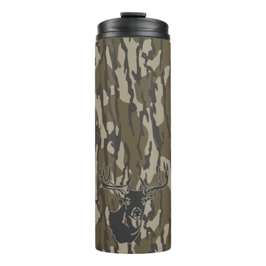 Whitetail Deer Bottomland Camo Hunting Camo Thermosbeker (Voorkant)