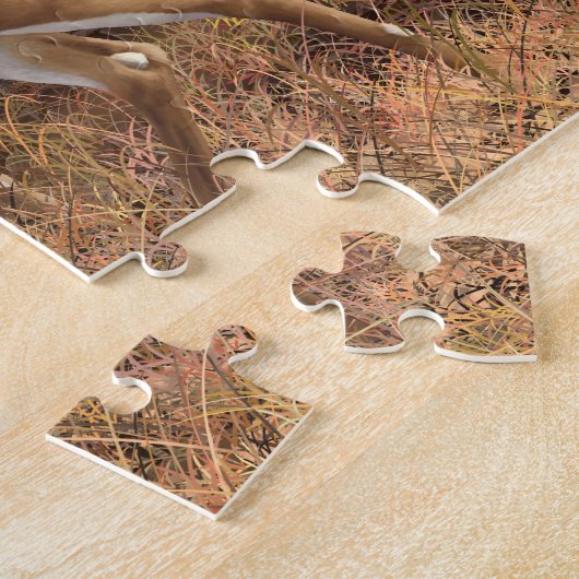 Whitetail Deer Buck & Doe Autumn Maple Trees Legpuzzel (Zijkant)