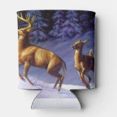 Whitetail Deer Buck & Doe in wintersneeuw Blikjeskoeler (Achterkant)