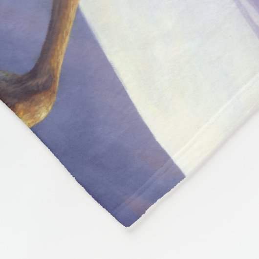 Whitetail Deer Buck & Doe in wintersneeuw Fleece Deken (Hoek)