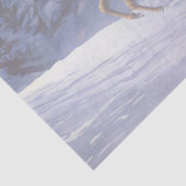 Whitetail Deer Buck & Doe in wintersneeuw Tissuepapier (Detail)