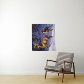 Whitetail Deer Buck & Doe in wintersneeuw Wandkleed (In situ)