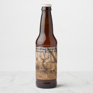 Whitetail Deer Buck & Doe Naherfst Maple Bossen Bier Etiket