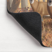 Whitetail Deer Buck & Doe Naherfst Maple Bossen Muismat (Hoek)