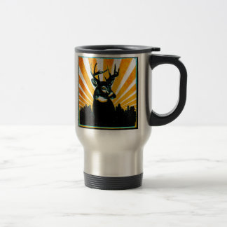 Whitetail Deer Buck Hunting Travel Mug Reisbeker