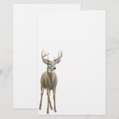 Whitetail Deer Buck Stationery Briefpapier (Voorkant / Achterkant)