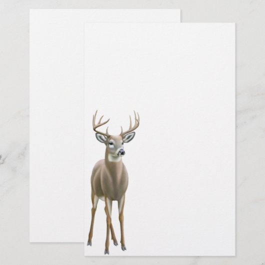Whitetail Deer Buck Stationery Briefpapier (Voorkant / Achterkant)