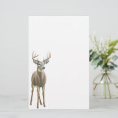 Whitetail Deer Buck Stationery Briefpapier (Staand voorkant)