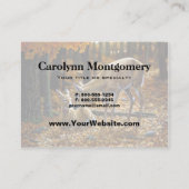 Whitetail Deer Doe en Fawn Autumn Visitekaartje (Achterkant)