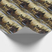 Whitetail Deer Doe in het bos Cadeaupapier (Hoek)