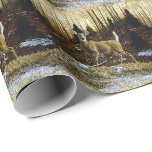 Whitetail Deer Doe in het bos Cadeaupapier