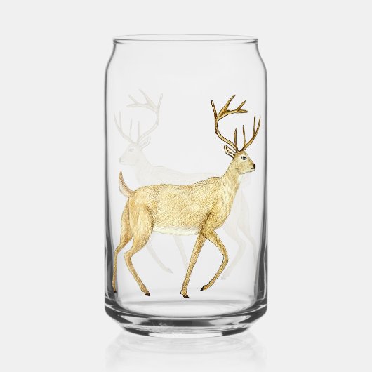 Whitetail Deer Drink Glass Blikvorm Glas (Achterkant)