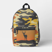 Whitetail Deer en Camo Bedrukte Rugzak (Voorkant)