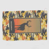 Whitetail Deer en Camo Golfhanddoek (Horizontaal)