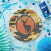 Whitetail Deer en Camo Papieren Bordje (Feest)