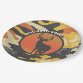 Whitetail Deer en Camo Papieren Bordje (Gekanteld)