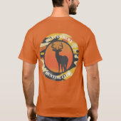 Whitetail Deer en Camo Round Design T-shirt (Achterkant)