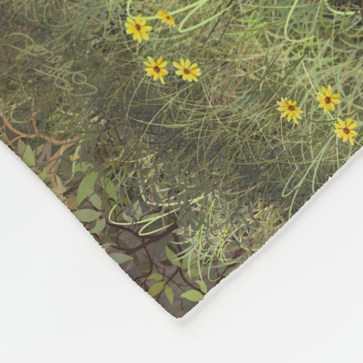 Whitetail Deer en Cute Twin Fawns in Spring Fleece Deken (Hoek)