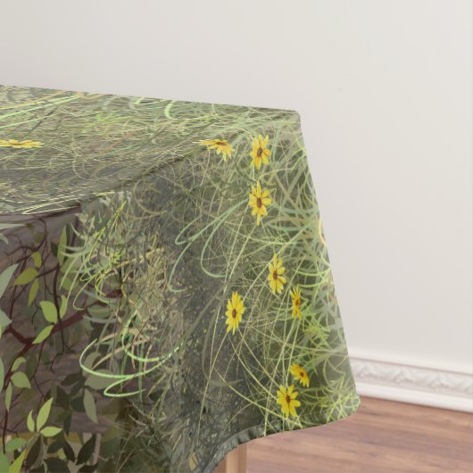 Whitetail Deer en Cute Twin Fawns in Spring Tafelkleed (Voorbeeld)