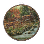 Whitetail Deer en Waterfall Dartbord (Voorkant)