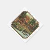 Whitetail Deer en Waterfall Servetten (Hoek)