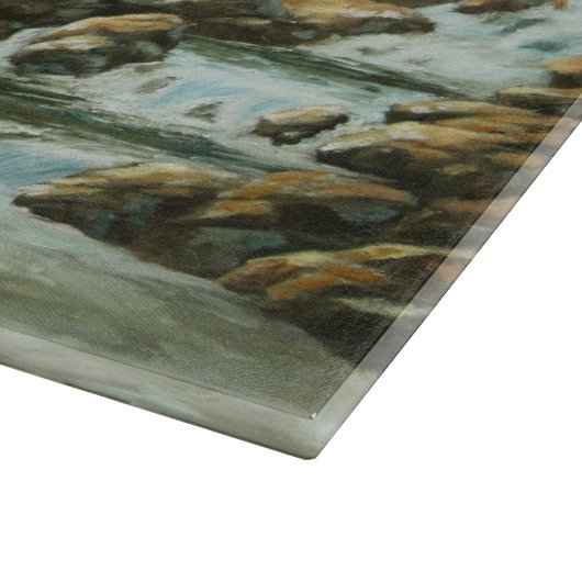 Whitetail Deer en Waterfall Snijplank (Hoek)