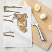 Whitetail Deer Family Kitchen Towel Theedoek (Quarter Fold)