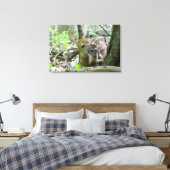 Whitetail Deer Fawn (de Verplette Druk van het Can Canvas Afdruk (Insitu (Slaapkamer))