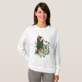 Whitetail Deer Fawn en Racoon Hoodie/Sweatshirt T-shirt (Voorkant volledig)