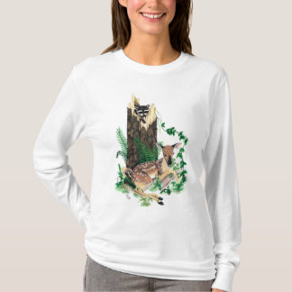 Whitetail Deer Fawn en Racoon Hoodie/Sweatshirt T-shirt