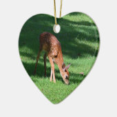 Whitetail Deer Fawn Heart Shaped Ornament (Links)