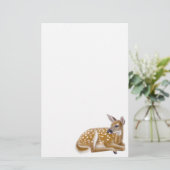 Whitetail Deer Fawn Stationery Briefpapier (Staand voorkant)
